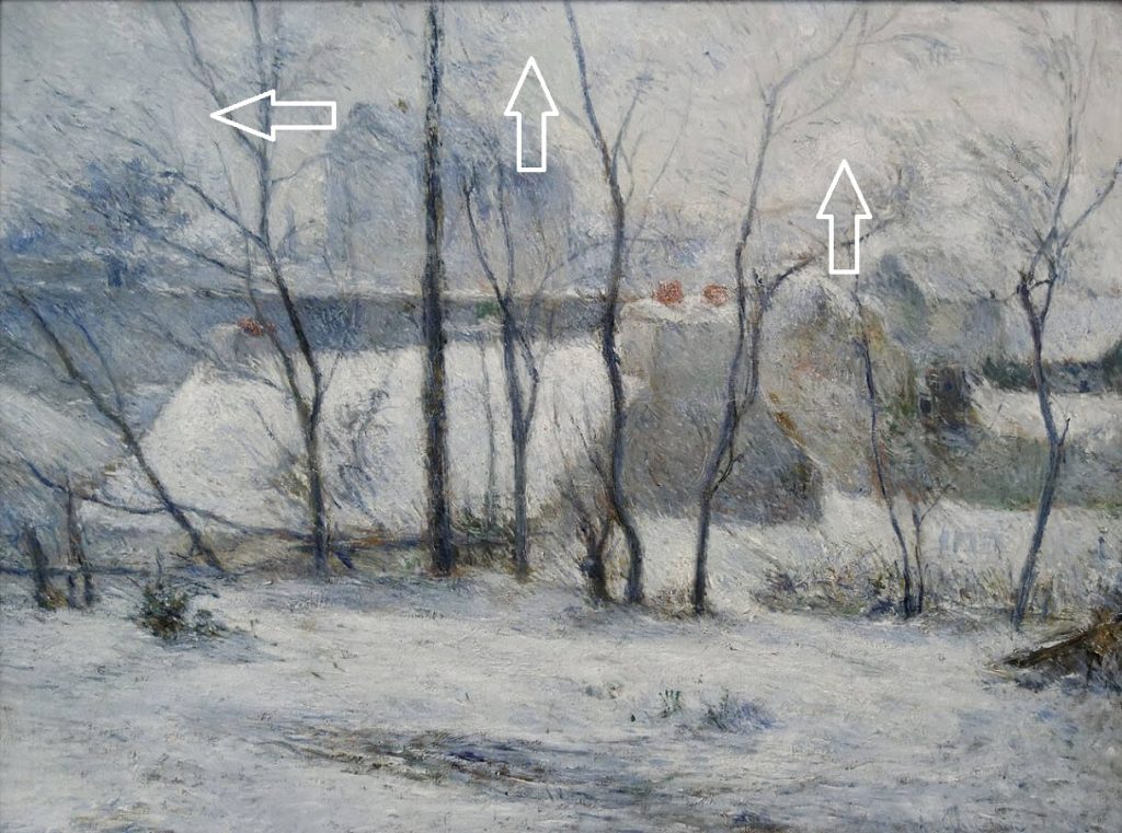 Paul Gauguin, Winter Landscape, details