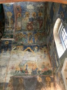 frescoes in Morizhsky Monastery at Pskov