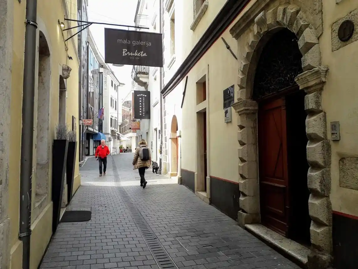 Historical Uzarska street in Rijeka