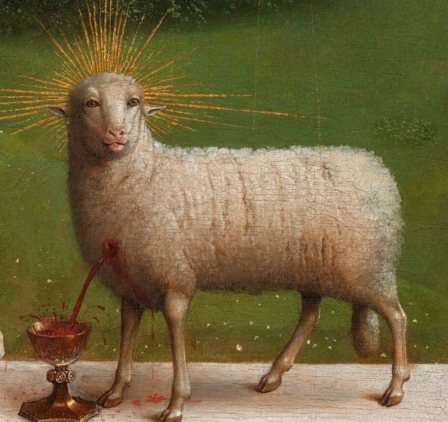 Ghent altarpiece lamb after the restoration