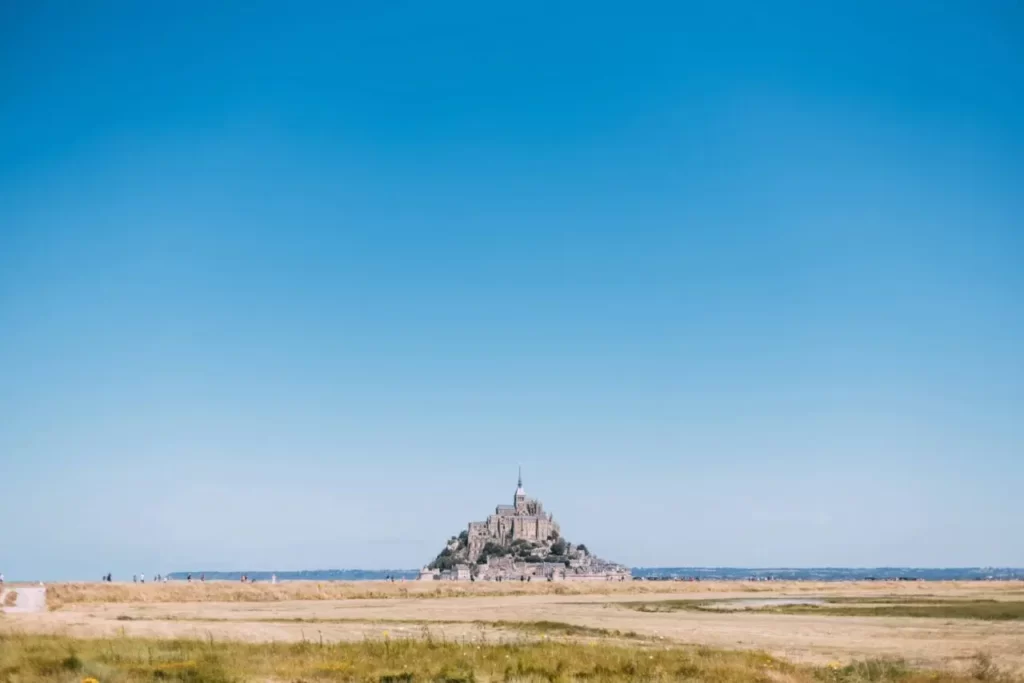 Viw at the Mont Saint-Michel in France