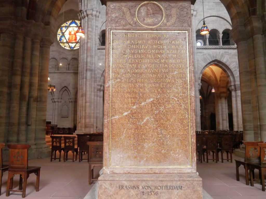 Erasmus of Rotterdam grave in Basel Cathedral