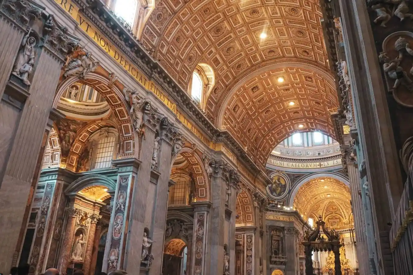 Saint Peters Basilica interior in Vatican City