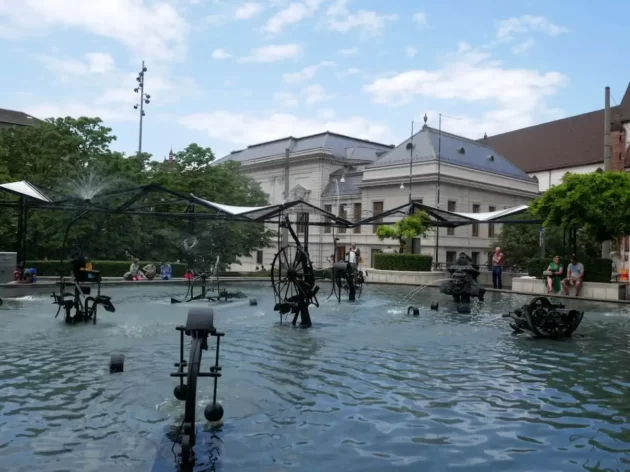 Jean Tinguely fountain in Basel Switzerland