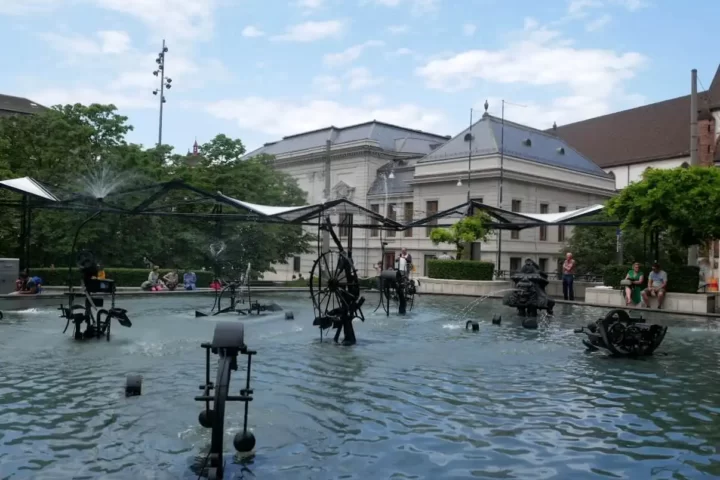 Jean Tinguely fountain in Basel Switzerland