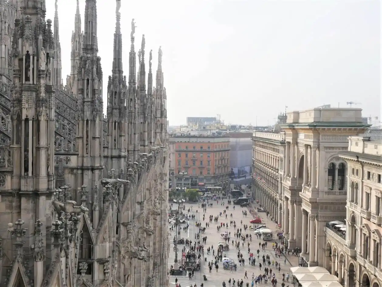 View from the cathedral in Milan