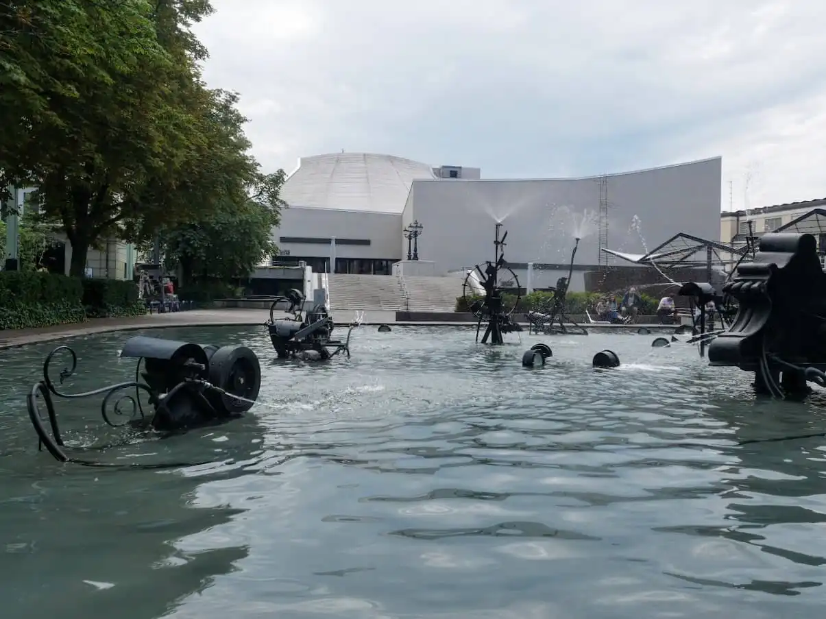 Tinguely fountain in Basel Switzerland