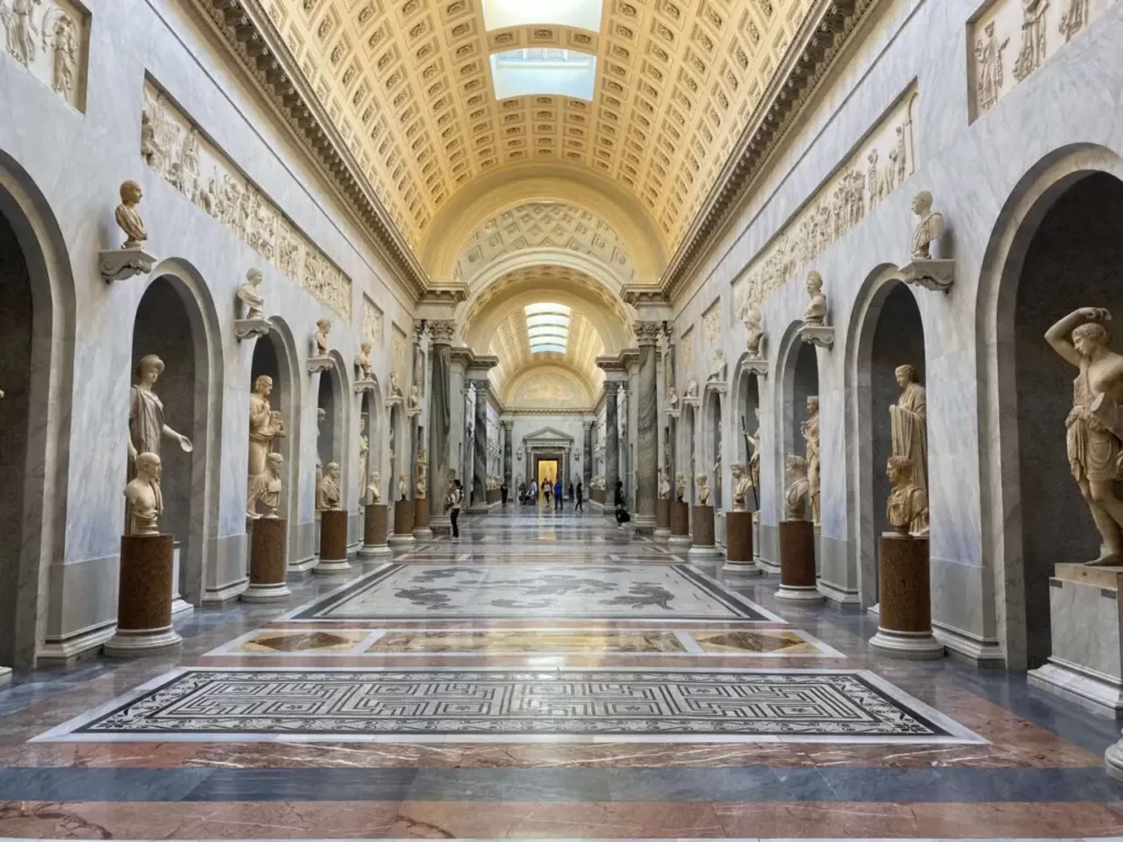 Interior of the Vatican Museum in Vatican, Italy