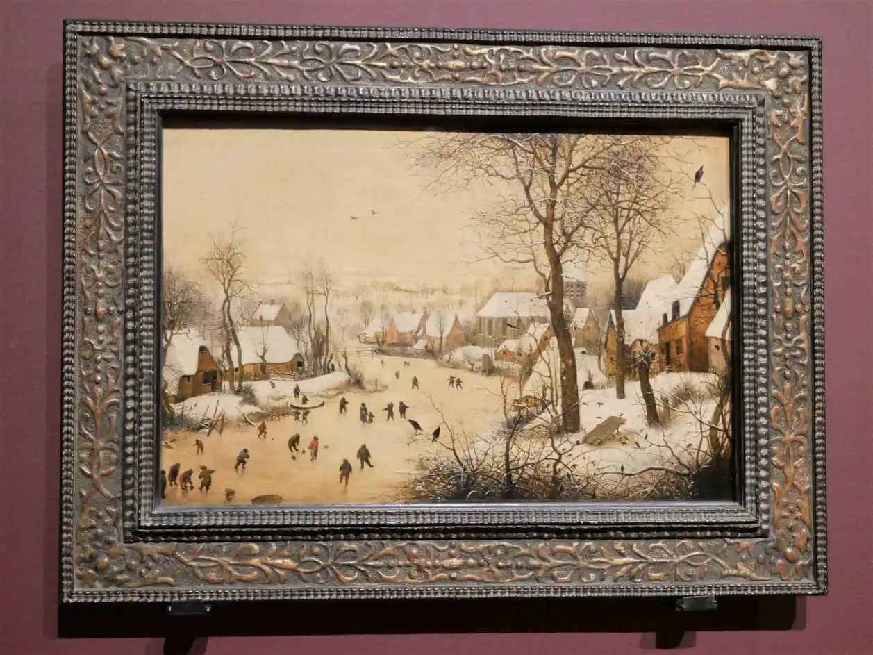 Pieter Bruegel painting in Belgium inter scene