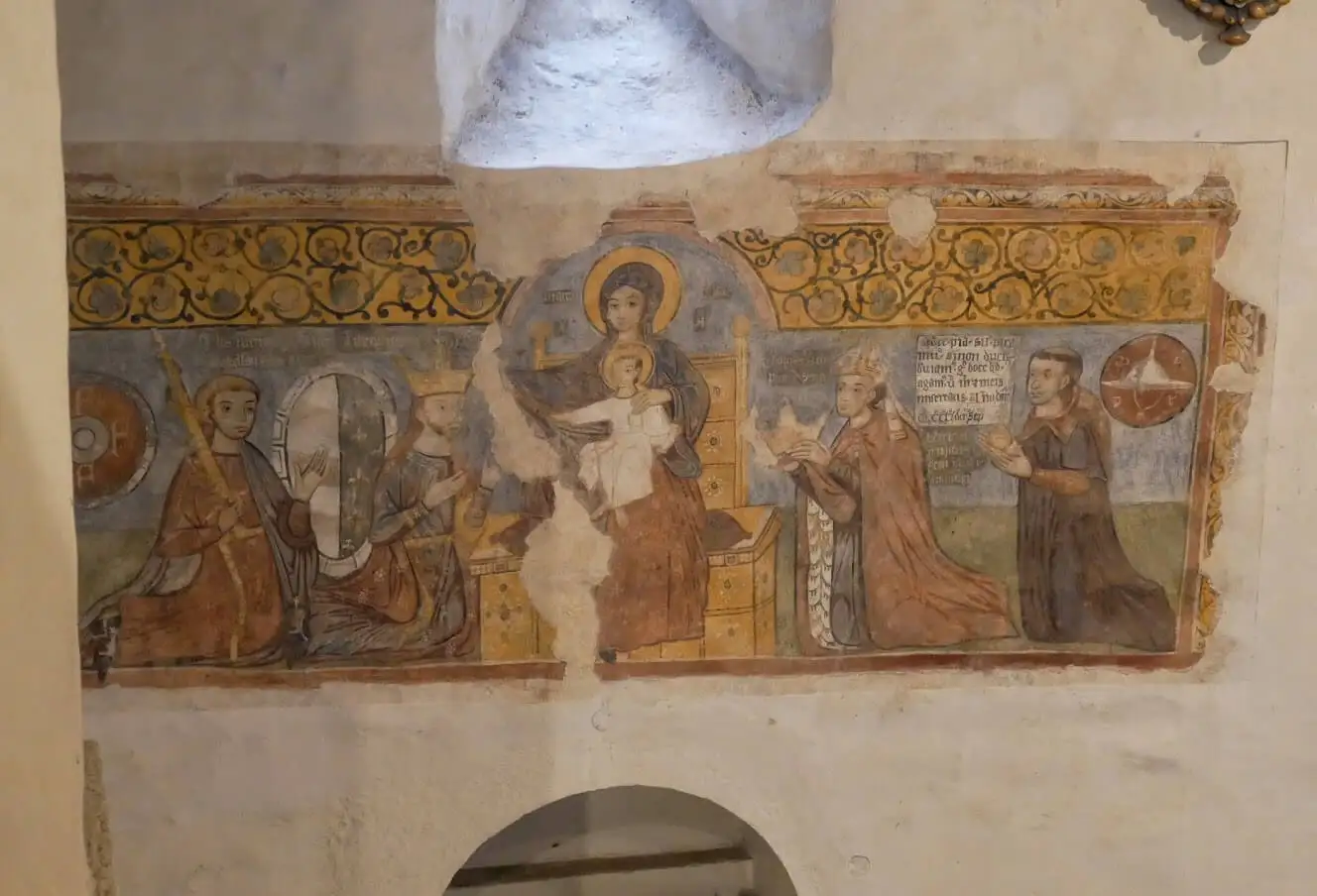Fresco from the Saint Martin cathedral at Spisska Kapitula Slovakia