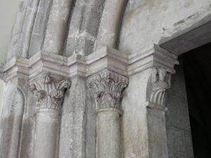 Romanesque capitals at Bina church