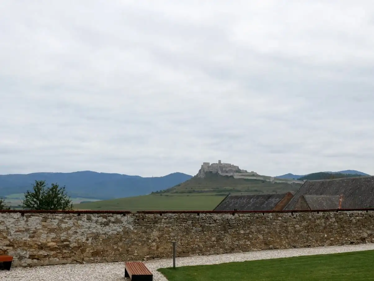View of Spis Castle from the Bishops garden at Spisska Kapitula