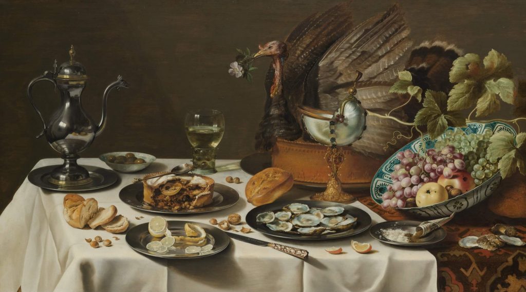 Pieter Claesz Still Life with turkey pie