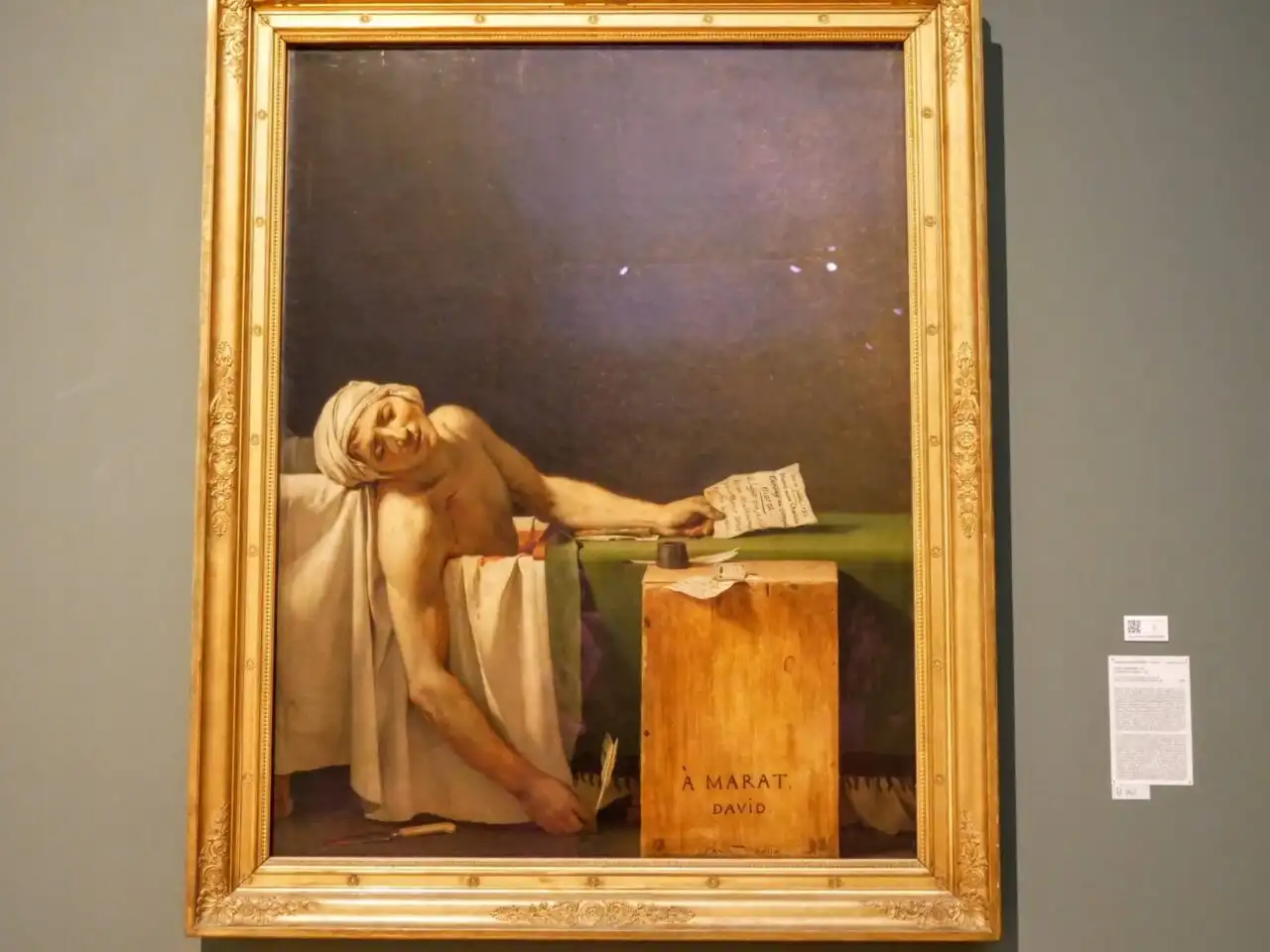 Royal Museum of Fine Arts of Belgium in Brussels A Marat painting