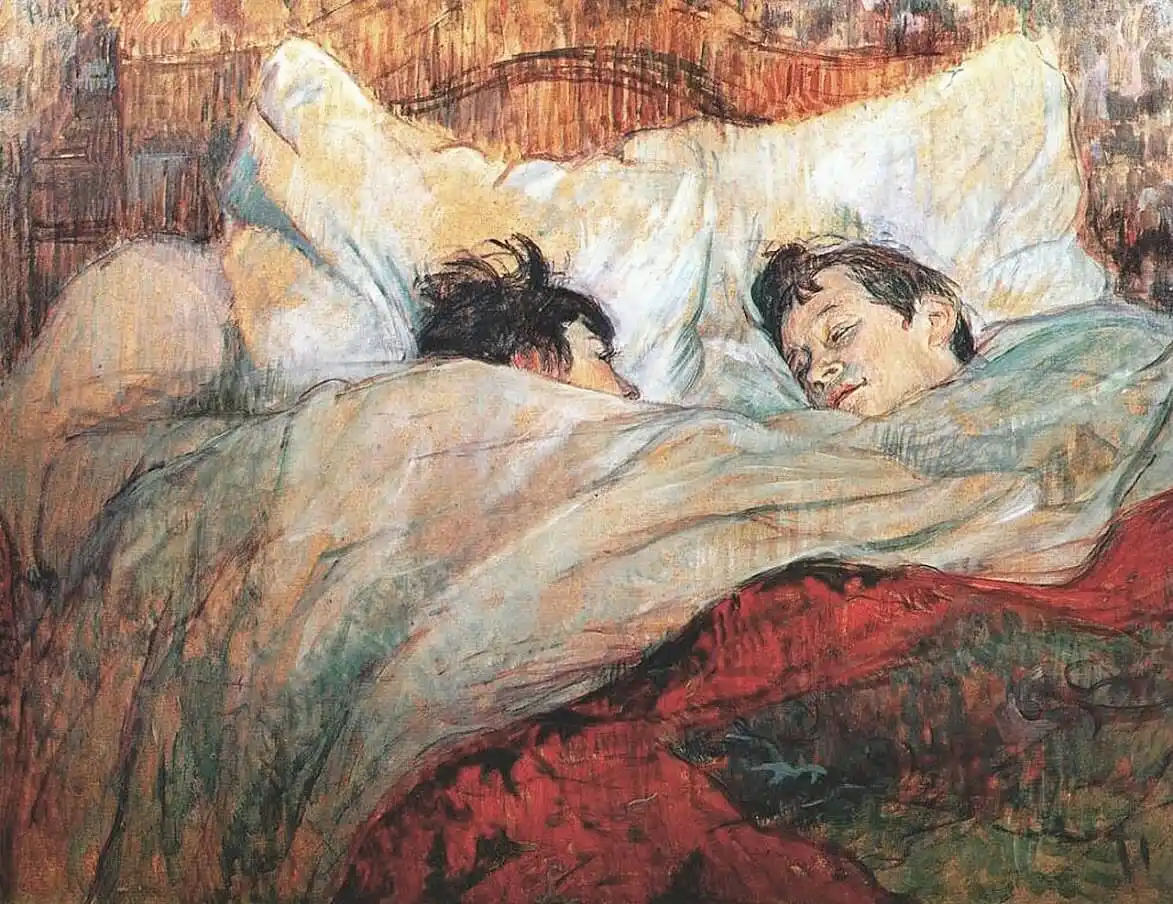 Love in art painting Toulouse lautrec (image source Wikipedia)