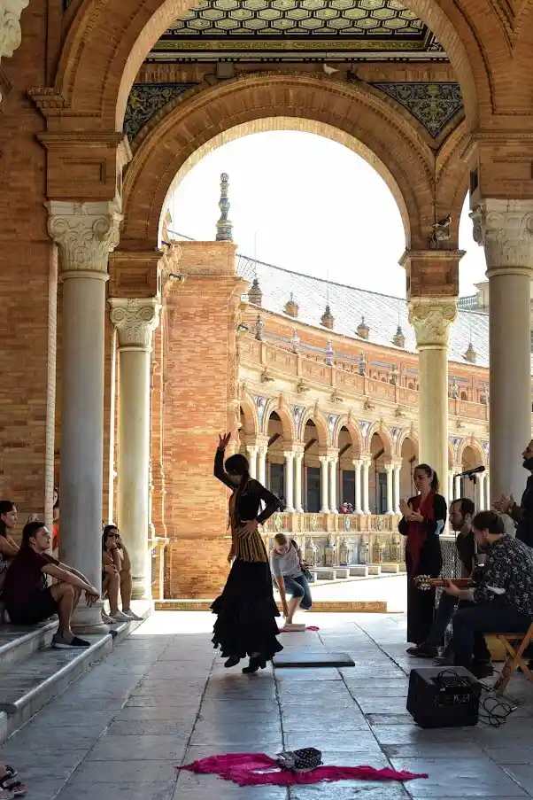 Flamenco dancer performing in Sevilla Spain