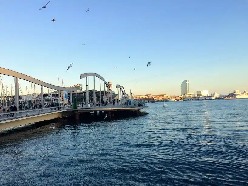 Bridge in the port of Barcelona