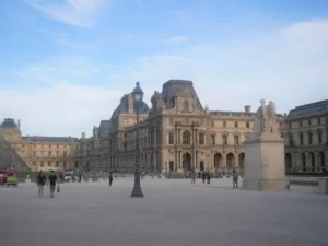 The Louvre museum in Paris architecture