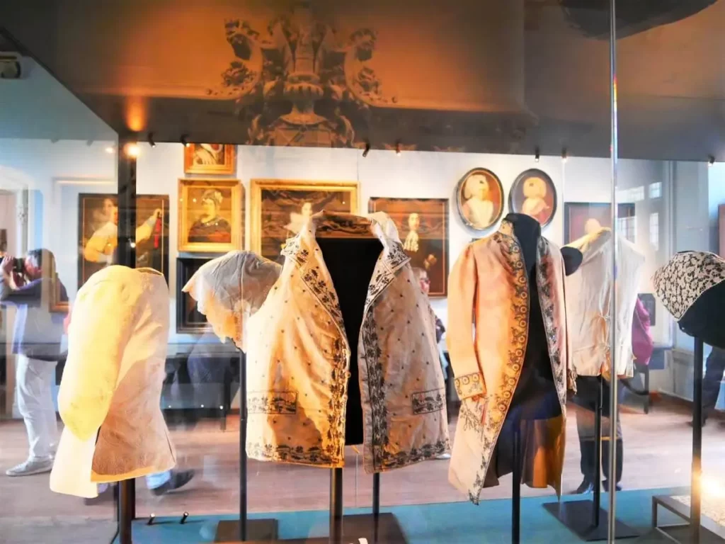 Old clothes exhibited at the museum in Bruges