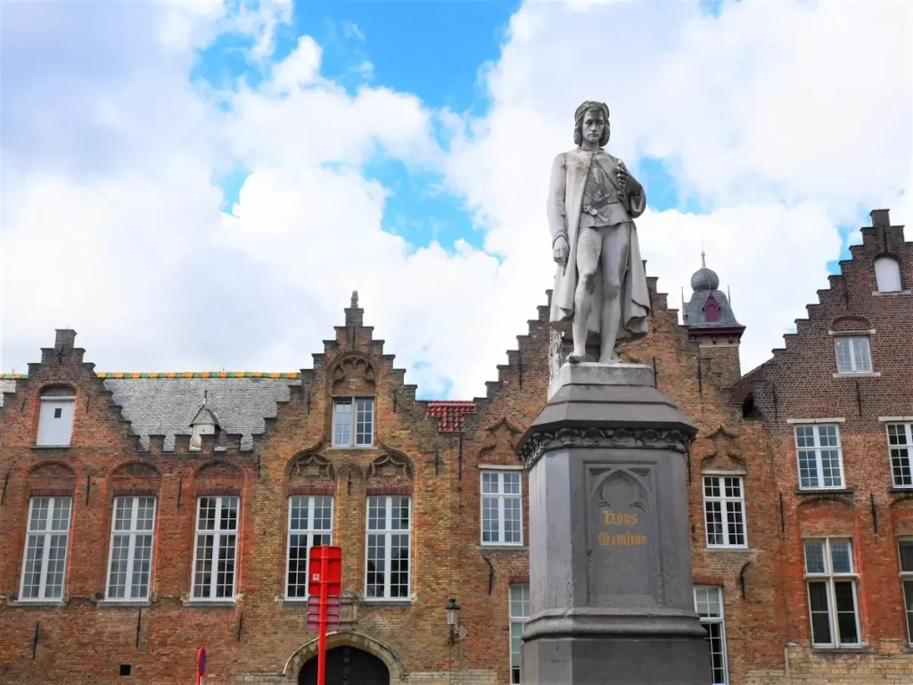 Hans Memling statue in Bruges