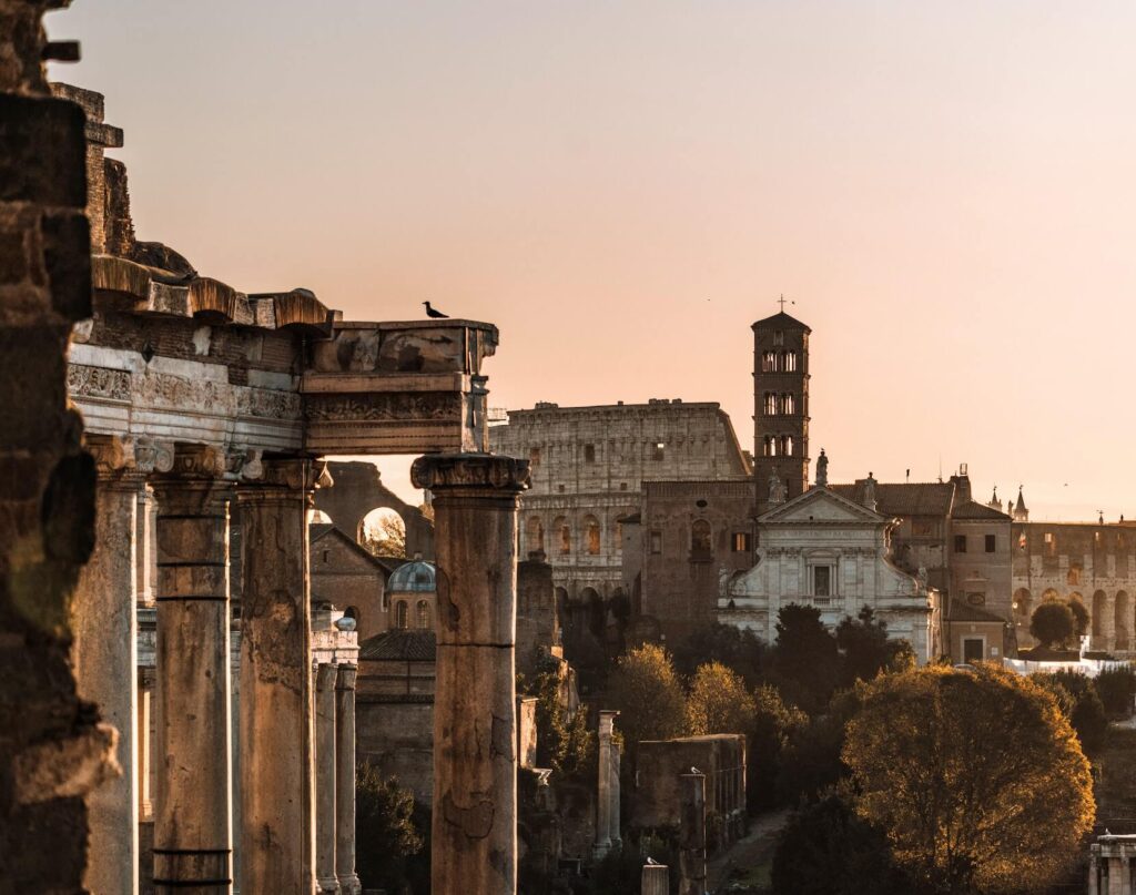 exploring Rome with a travel app