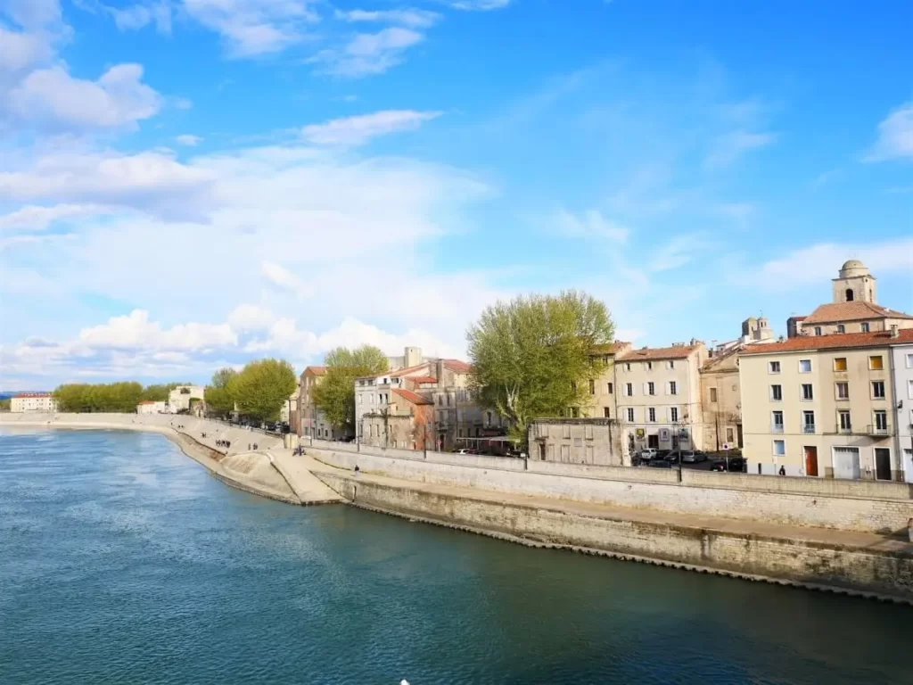 Rhone river in Arles