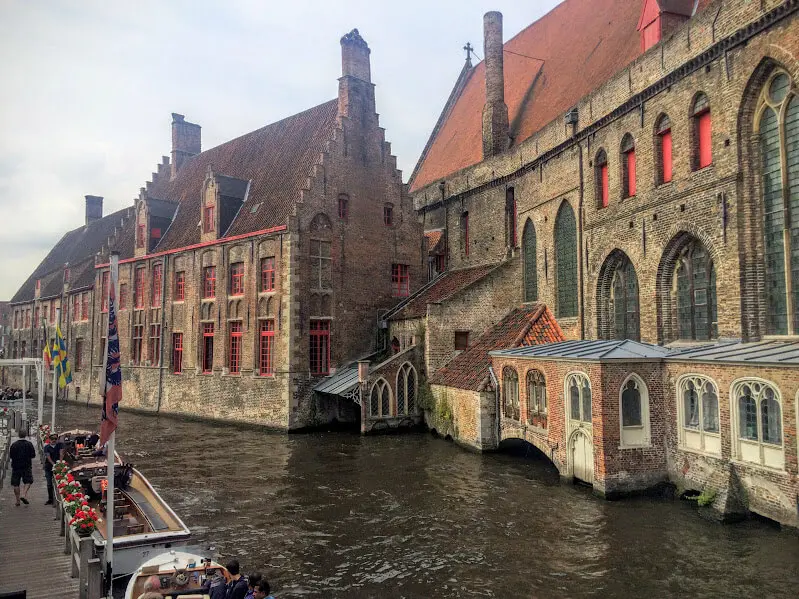 View on the St Johns hospital in Bruges