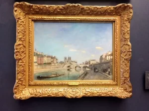 Impressionist painting of Paris in Orsay Museum