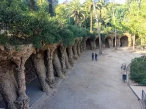 Inside the Park Guell in Barcelona