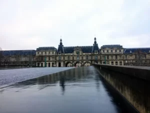 View on Louvre over the bridge