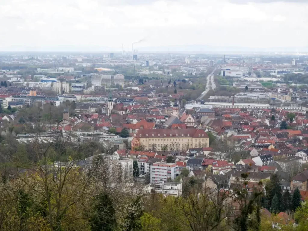 View of Karlsruhe from Turmberg hill
