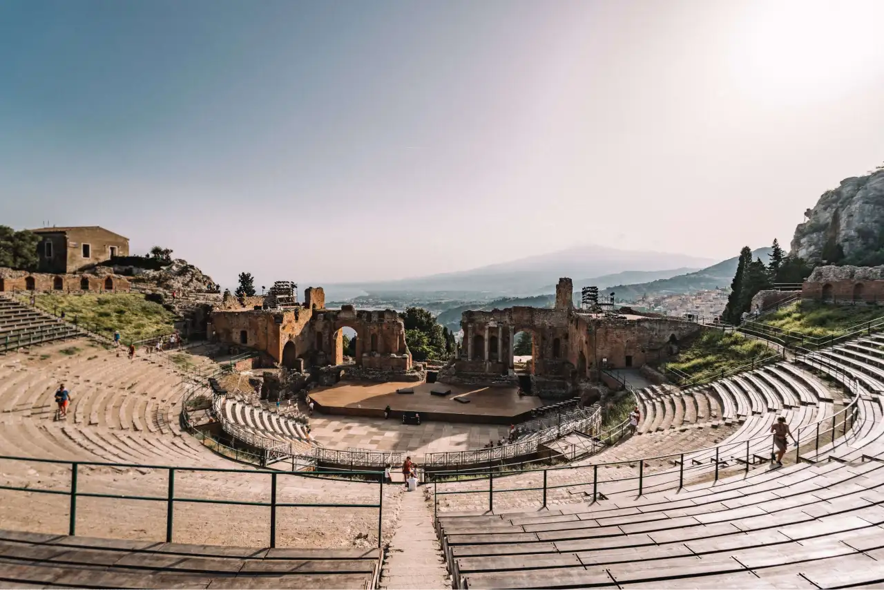 The Ancient theatre of Taormina, Italy
