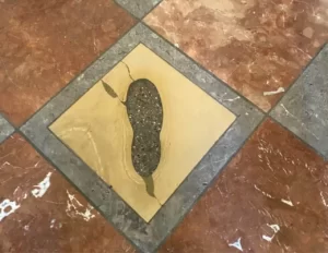 Devil's footmark at the Munich cathedral