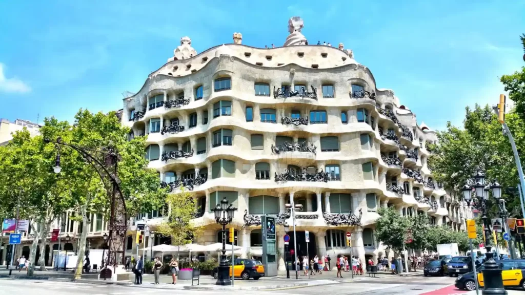 Casa Mila in Barcelona designed by Gaudi