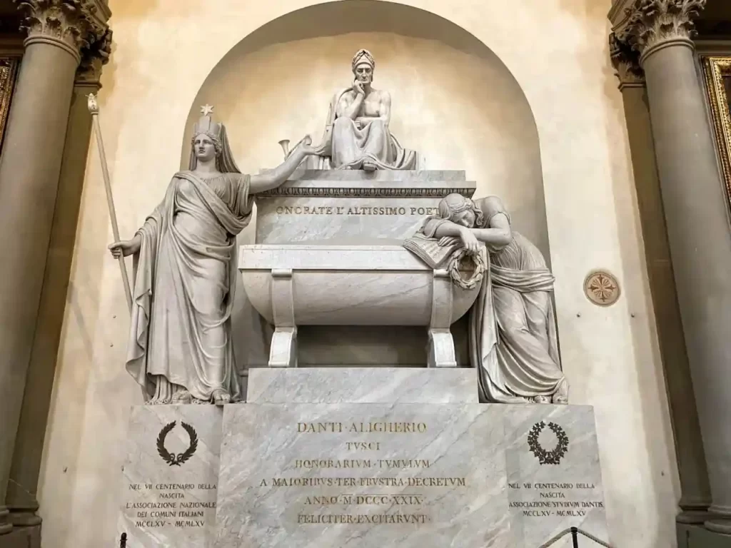 Dante grave in Santa Croce in Florence