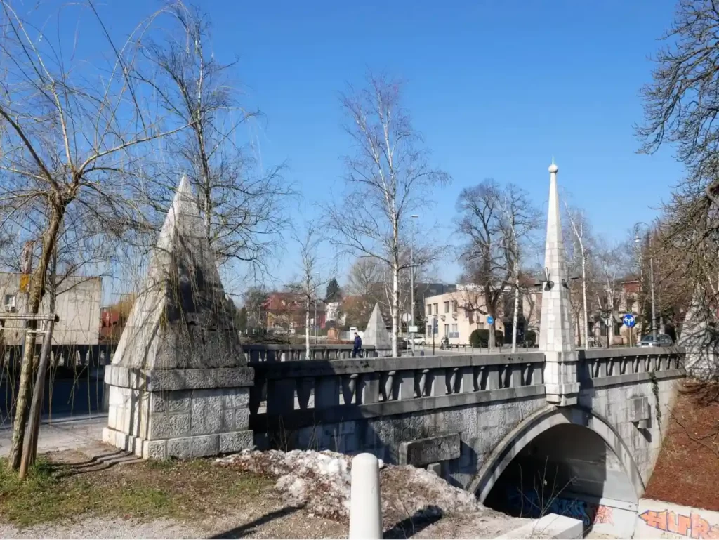 Trnovo Bridge in Ljubljana made by Jože Plečnik