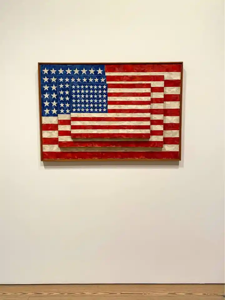 American flag painting at the Whitney Museum in New York