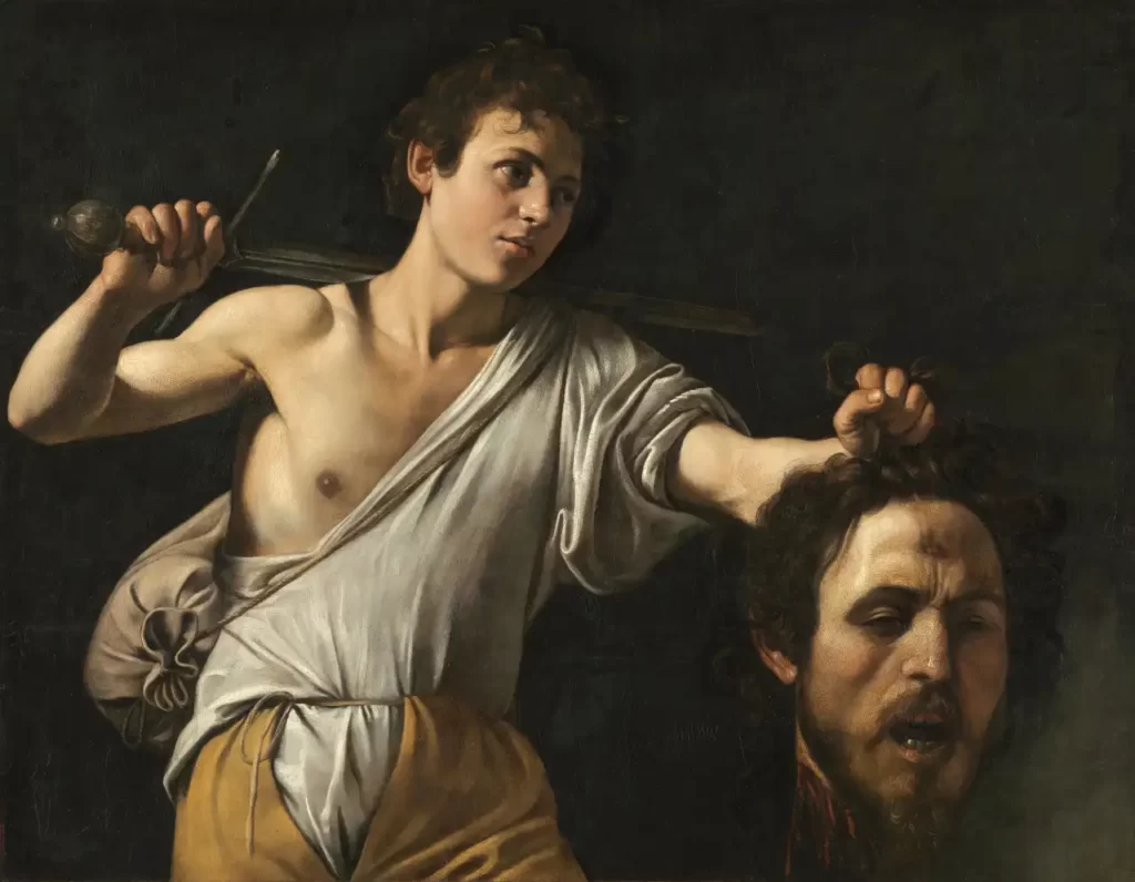 Caravaggio David with the head of Goliath at Kunsthistorisches Museum in Vienna