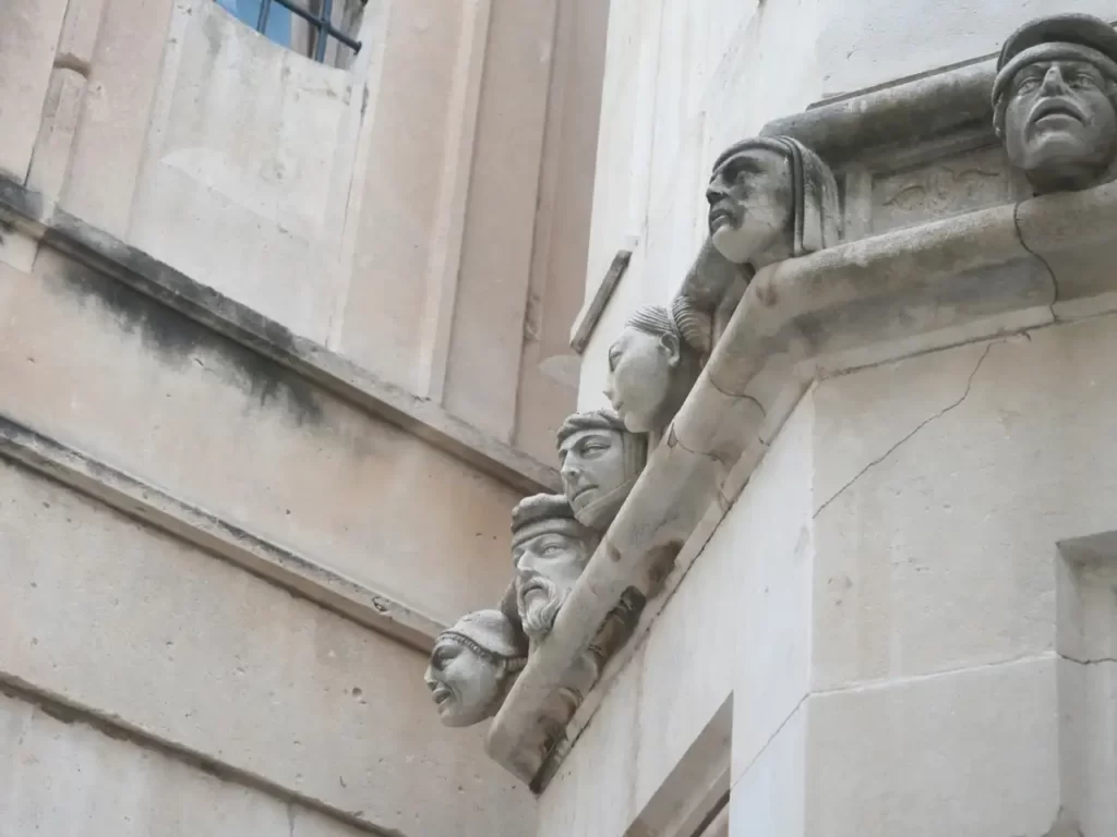 Head statues at Sibenik Cathedral