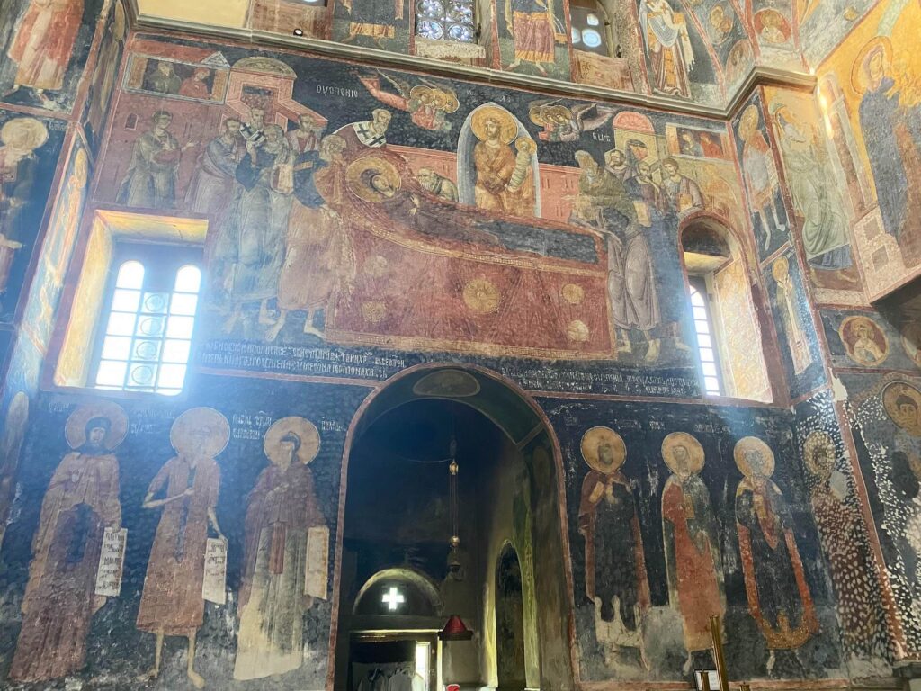 Frescoes at the Studenica Monastery in Serbia