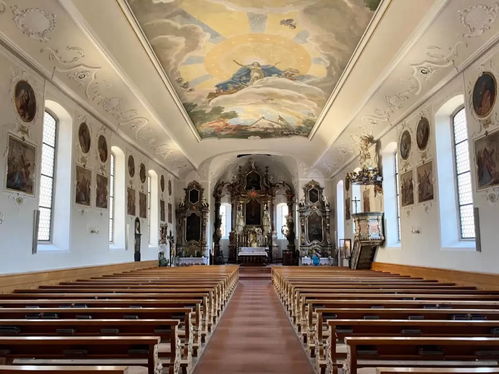Church at Schwarzenberg in Vorarlberg with Angelika Kauffmann frescoes