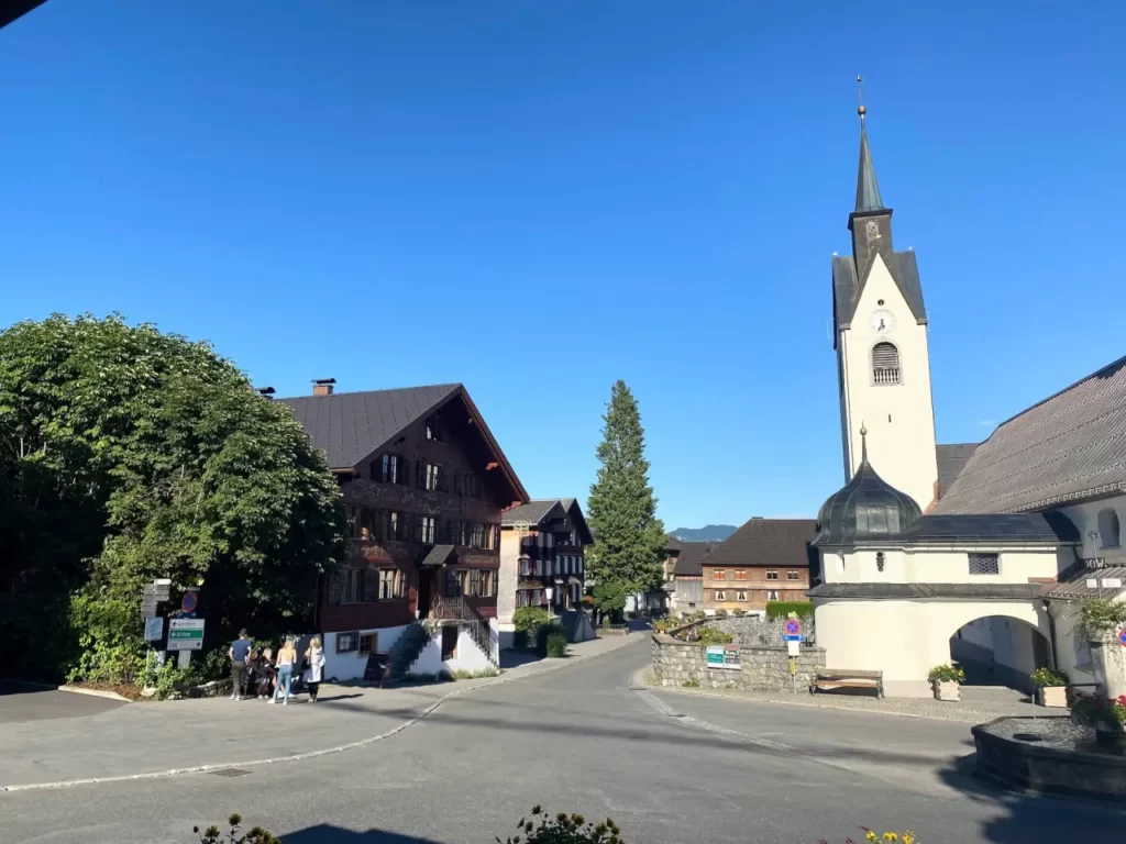 Schwarzenberg village in Vorarlberg region on Austria