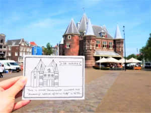 Rembrandt in Amsterdam: De Waag building in Amsterdam