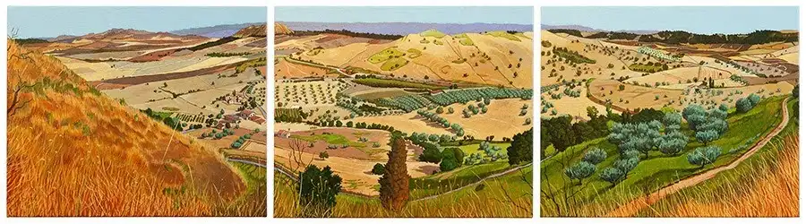 Eolo Paul Bottaro: Golden Blanket - Sicilian landscape