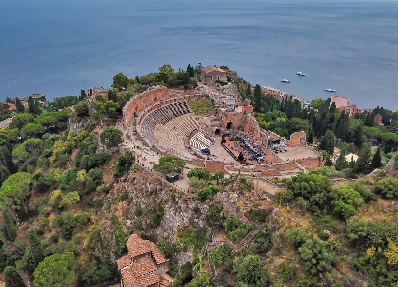 Antiquity theatre at Taormina on Sicily