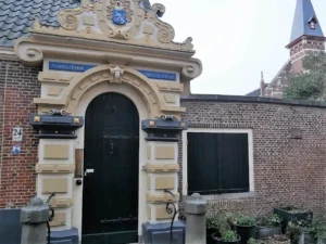 Hofje entrance in Witte Herenstraat in Haarlem
