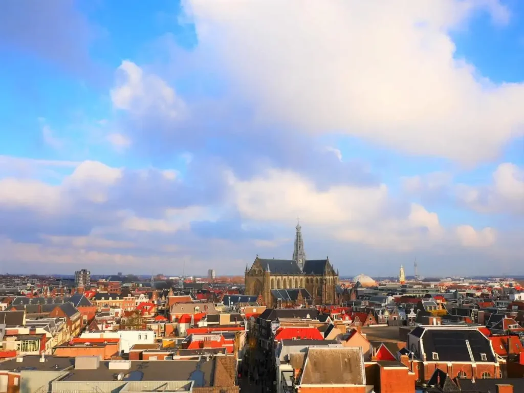 View on Haarlem from La Place Restaurant