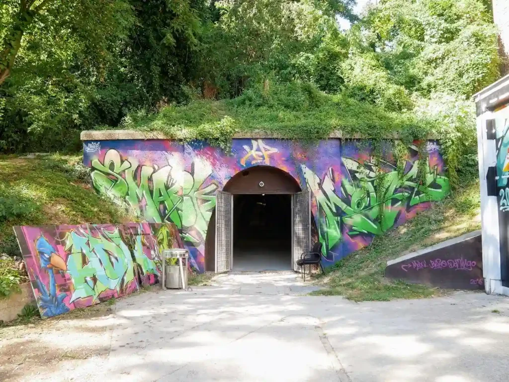 Entrance to the Gric tunnel in Zagreb Croatia