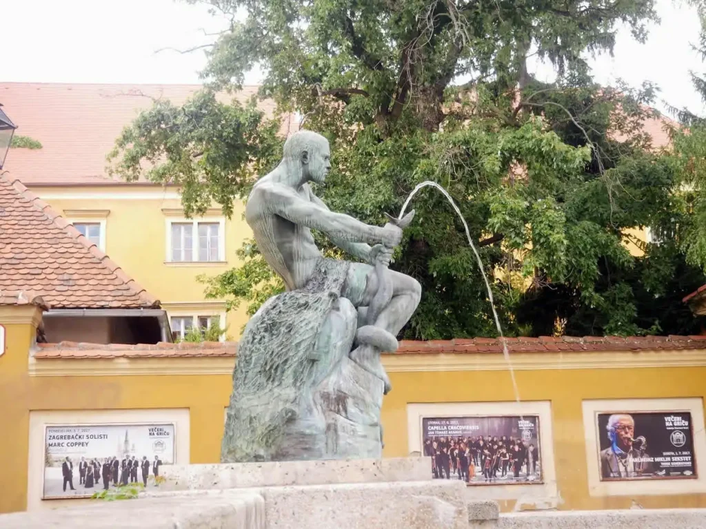Fisherman statue at Gradec neighbourhood in Zagreb