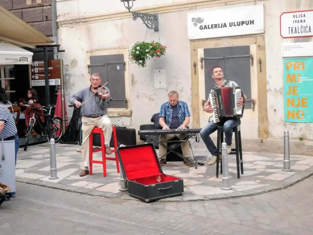 Musicians in the street of Zagreb